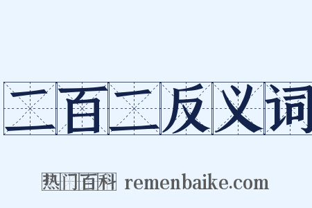 二百二反义词是什么意思的图片